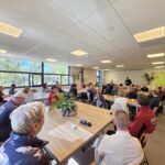Drukke afscheidslunch